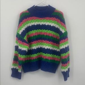 99 Jane Street Bright Striped Sweater Women’s Size XL
